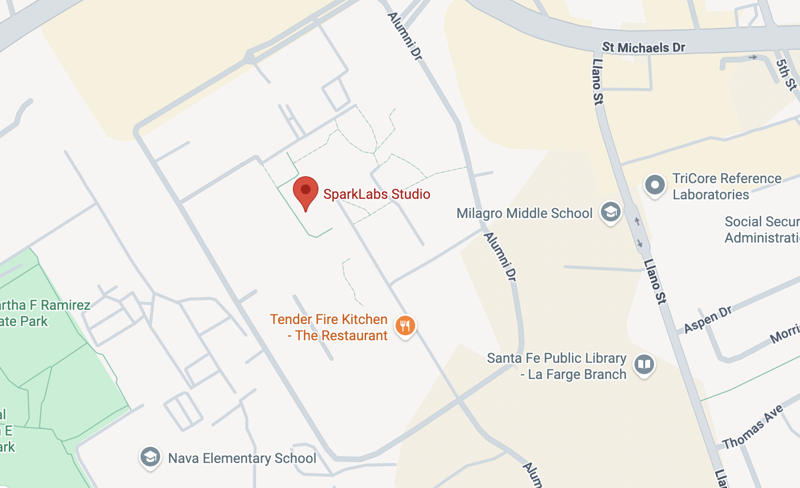 SparkLabs Studio location — Santa Fe, NM